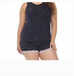 Honeydew Ladies' 2-piece Tank and Short Set lace nwt night blue